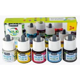 Set 5 flacons encre à dessiner végétale avec pipette 45 ml - Image principale