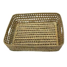 Corbeille rectangulaire en feuille de palmier tressées 40 x 30 x 8 cm - Image principale