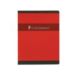 CONQUERANT Cahier de Devoirs 17x22cm Grands Carreaux Seyès 48 Pages Agrafées Couverture Carte Coloris Assortis - Image principale