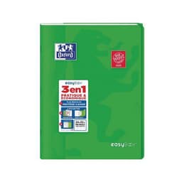 OXFORD Cahier EasyBook 24x32cm Grands Carreaux Seyès 96 Pages Agrafées Couverture Polypro Vert - Image principale