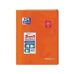 OXFORD Cahier EasyBook 24x32cm Grands Carreaux Seyès 96 Pages Agrafées Couverture Polypro Orange - Image principale