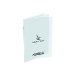 CONQUERANT Cahier Dessin Classique 24x32cm Réglure Unie Blanche 96 Pages Agrafées Couverture Polypro Incolore - Image principale