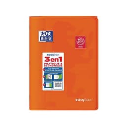 OXFORD Cahier EasyBook A4 Grands Carreaux Seyès 96 Pages Agrafées Couverture Polypro Orange - Image principale