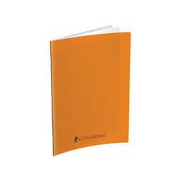 CONQUERANT Cahier A4 Grands Carreaux Seyès 192 Pages Agrafées Couverture Polypro Orange - Image principale
