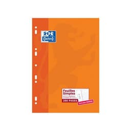 OXFORD Feuilles Simples A4 Petits Carreaux 5mm Margés 200 Pages Etui Carte Orange - Image principale