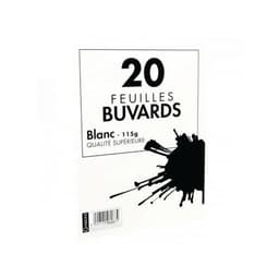CAMBRIDGE Pochette de 20 Buvards 16x21cm Epaisseur 115g Blanc - Image principale
