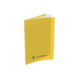 CONQUERANT Cahier Classique 17x22cm Grands Carreaux Seyès 192 Pages Agrafées Couverture Polypro Jaune - Image principale
