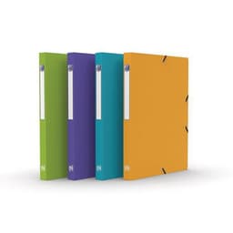 OXFORD Boîte Capacité Standard Memphis 24x32cm Dos 25mm avec Elastique Couverture Polypro Coloris Assortis - Image principale