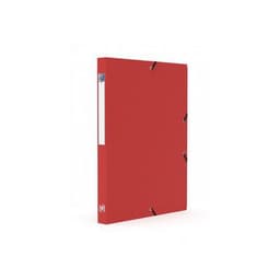 OXFORD Boîte Capacité Standard Memphis 24x32cm Dos 25mm avec Elastique Couverture Polypro Rouge - Image principale
