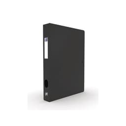 OXFORD Boîte Capacité Standard Memphis 24x32cm Dos 40mm avec Bouton Pression Couverture Polypro Noir - Image principale