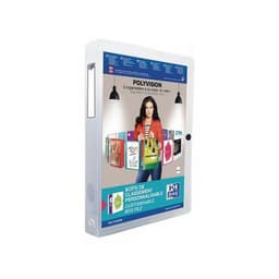 OXFORD Boîte Capacité Standard Polyvision 24x32cm Dos 40mm avec Bouton Pression Couverture Polypro Incolore - Image principale