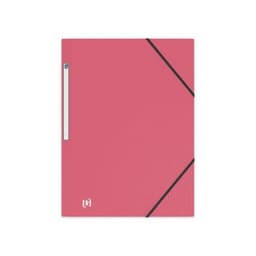 OXFORD Chemise 3 Rabats Memphis A4 avec Elastique Couverture Polypro Rose - Image principale