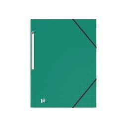 OXFORD Chemise 3 Rabats Memphis A4 avec Elastique Couverture Polypro Vert - Image principale