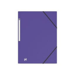 OXFORD Chemise 3 Rabats Memphis A4 avec Elastique Couverture Polypro Violet - Image principale