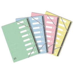 TRIEUR OXFORD TOP FILE+ A4 AGRAFE 8 POSITIONS ASSORTIS PASTEL - Image principale