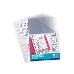 OXFORD Sachet de 100 Pochettes Perforées A4 Polypro Lisse Epaisseur 5/100ème Incolore - Image principale