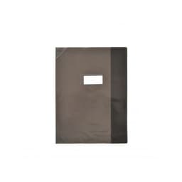 OXFORD Protège-Cahier Strong Line 24x32cm avec Rabat Marque-Page PVC Translucide 15/100ème Noir - Image principale