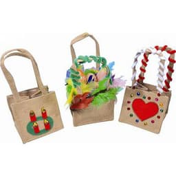 Sacs à fleurs en toile de jute - Image 2