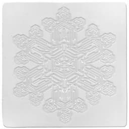 Lot 6 plaques relief flocons de différentes formes 17,5 x 17,5 cm. - Image 4