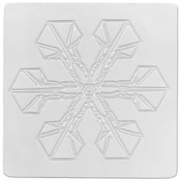 Lot 6 plaques relief flocons de différentes formes 17,5 x 17,5 cm. - Image 6