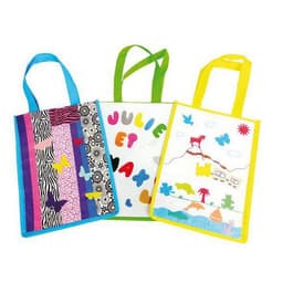 Lot 6 sacs shopping coton en couleurs assorties 30x23 cm - Image 2