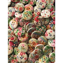 Sachet 150 boutons bois assortis ' fleurs ' - Image 2