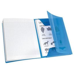 Cahier avec rabats 48 pages Seyes 24x32 cm - Polypropylène bleu - Image 4