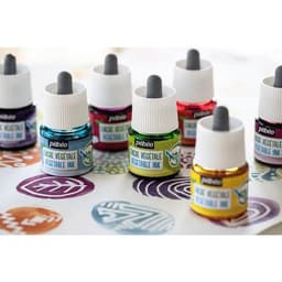 Set 5 flacons encre à dessiner végétale avec pipette 45 ml - Image 4