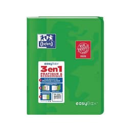 OXFORD Cahier EasyBook 17x22cm Grands Carreaux Seyès 48 Pages Agrafées Couverture Polypro Coloris Assortis - Image 3