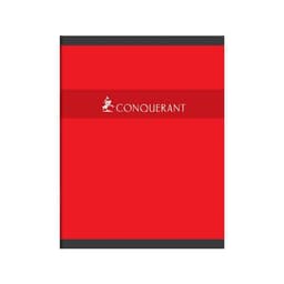 CONQUERANT Cahier de Devoirs 17x22cm Grands Carreaux Seyès 60 Pages Agrafées Couverture Carte Coloris Assortis - Image 2