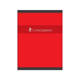 CONQUERANT Cahier 24x32cm Grands Carreaux Seyès 48 Pages Agrafées Couverture Carte Coloris Assortis - Image 3