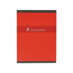 CONQUERANT Cahier 24x32cm Grands Carreaux Seyès 96 Pages Agrafées Couverture Carte Coloris Assortis - Image 3