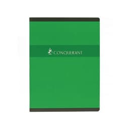 CONQUERANT Cahier 24x32cm Grands Carreaux Seyès 96 Pages Agrafées Couverture Carte Coloris Assortis - Image 4
