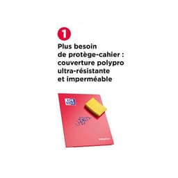 OXFORD Cahier EasyBook 24x32cm Grands Carreaux Seyès 96 Pages Agrafées Couverture Polypro Rose - Image 4