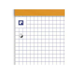 OXFORD Bloc-Notes Perforé Orange A4+ Petits Carreaux 5mm 80 Feuilles Agrafées Couverture Carte Enduite Orange - Image 4