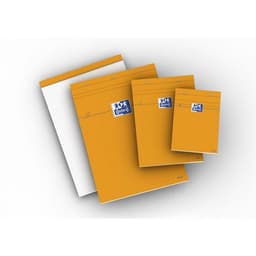 OXFORD Bloc-Notes Orange A4 Petits Carreaux 5mm 80 Feuilles Agrafées Couverture Carte Enduite Orange - Image 3