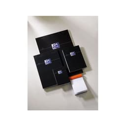 OXFORD Bloc-Notes Orange A4 Petits Carreaux 5mm 80 Feuilles Agrafées Couverture Carte Enduite Gris - Image 4