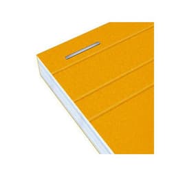 OXFORD Bloc-Notes Orange A4 Petits Carreaux 5mm 80 Feuilles Agrafées Couverture Carte Enduite Gris - Image 3