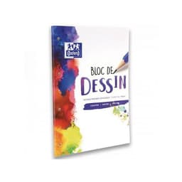 Bloc-notes dessin A4 Oxford Réglure Unie Blanche 100 Pages Collé Côté Couverture Colorée - Image 3