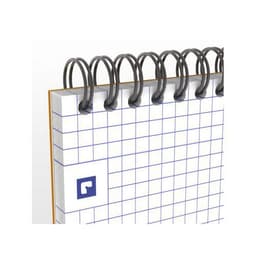 OXFORD Bloc-Notes Perforé Orange A4+ Petits Carreaux 5mm 80 Feuilles Reliure Intégrale Couverture Carte Enduit - Image 4
