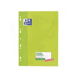 OXFORD Copies Doubles A4 Petits Carreaux 5mm Margés 200 Pages Etui Carte Vert - Image 3