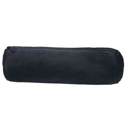 Elba Fourre-Tout Rond 6x21cm à Fermeture Eclair Cuir Huilé Noir - Image 2