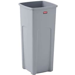 Poubelle carrée en plastique - 87 litres - grise - Image principale