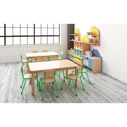 Table Classik ronde réglable T0 à T3 - piètement bois hêtre - Image 3