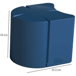 Pouf ovale Connexio - bleu cobalt - Image 3