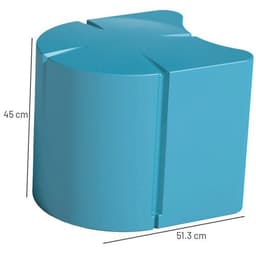 Pouf ovale Connexio - bleu pastel - Image 3