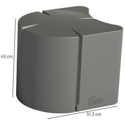 Pouf ovale Connexio - gris quartz - Image 3
