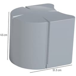Pouf ovale Connexio - gris fenêtre - Image 4