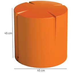 Pouf rond Connexio - orange - Image 4