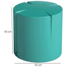 Pouf rond Connexio - bleu turquoise - Image 4
